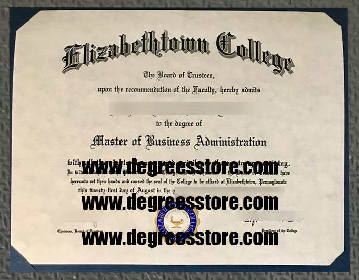 Elizabethtown College diploma
