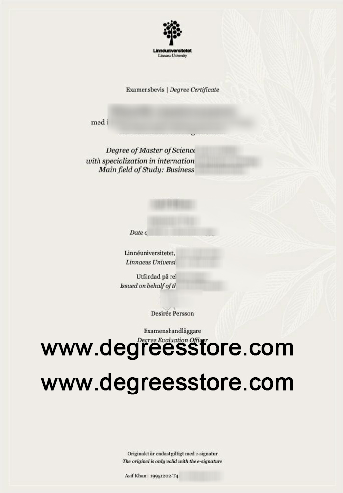 Linnaeus University degree