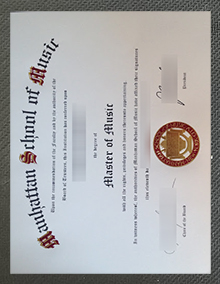 Manhattan School Of Music Diploma certificate