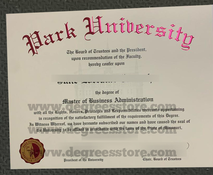 Park University Diploma Certificate