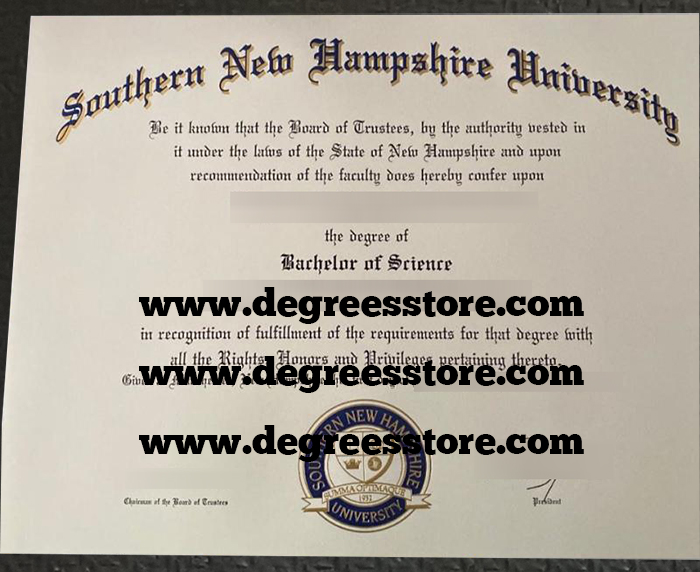 SNHU BSc diploma, Buy a Southern New Hampshire University degree