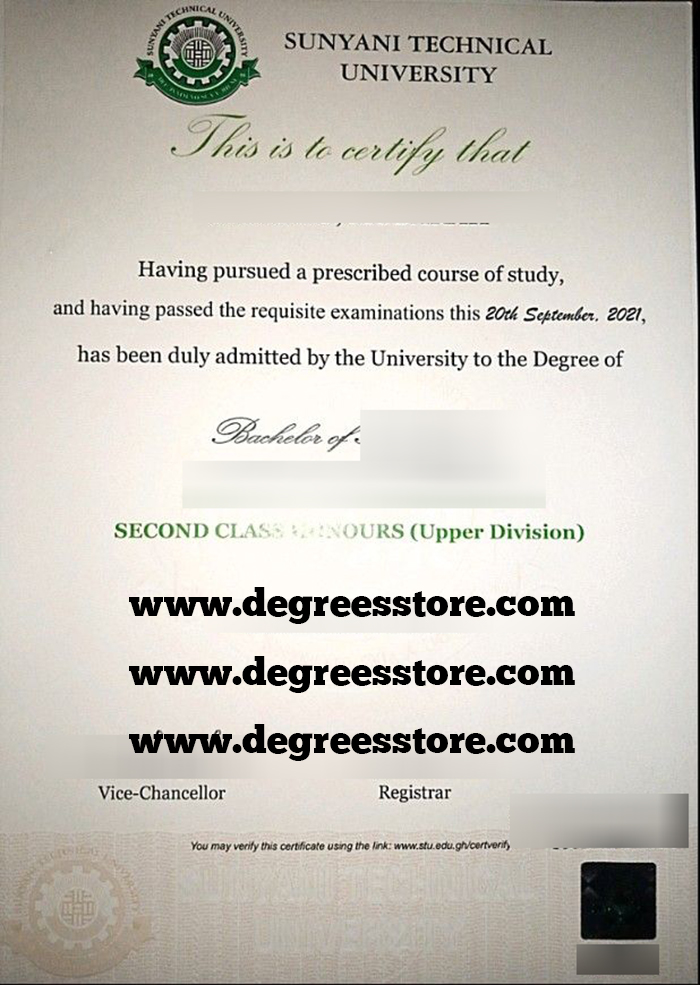 Sunyani Technical University diploma