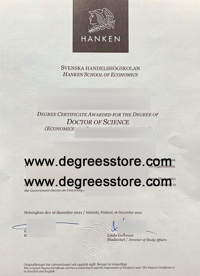 Svenska handelshögskolan degree