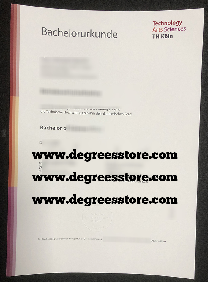 TH Köln Urkunde, Technische Hochschule Köln BSc degree