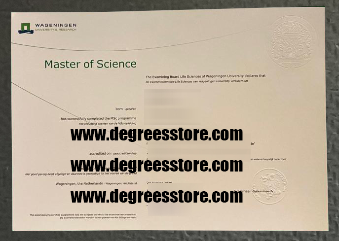 Wageningen University & Research degree