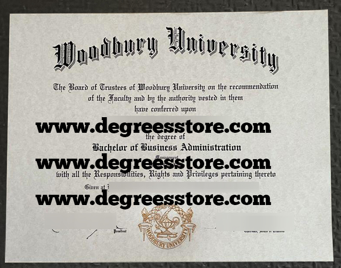 Woodbury University diploma