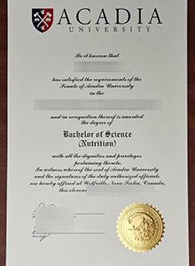 Acadia University degree certificate-阿卡迪亚大学文凭证书