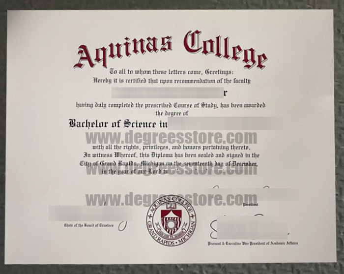 Aquinas College (Michigan) diploma