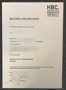 Biberach University of Applied Sciences diploma, 购买比伯拉赫应用科学大学文