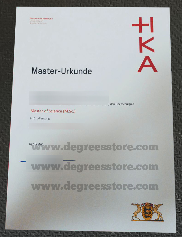 Hochschule Karlsruhe MSc Urkunde