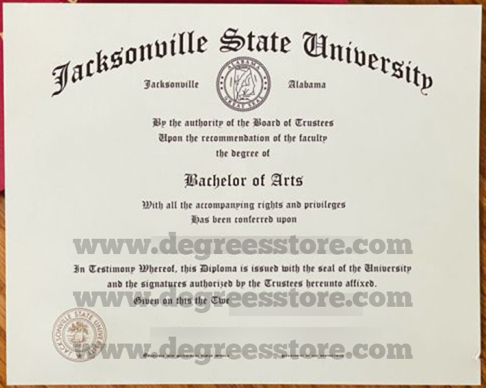 Jacksonville State University Diploma sample