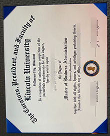 Lincoln University (Missouri) diploma sample