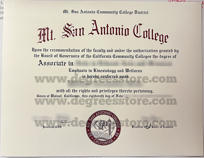 Mt. San Antonio College degree certificate, 购买圣安东尼奥山学院文凭证书