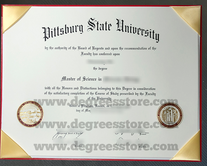 Pittsburg State University MSc diploma, 购买美国匹兹堡州立大学文凭证书
