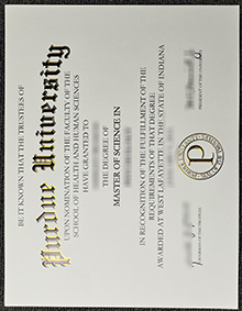 Purdue University MSc diploma, 美国普渡大学文凭证书