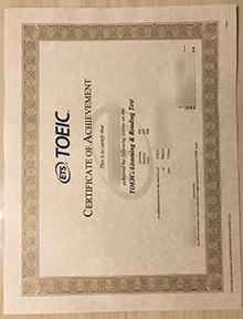 TOEIC listening & reading Test certificate