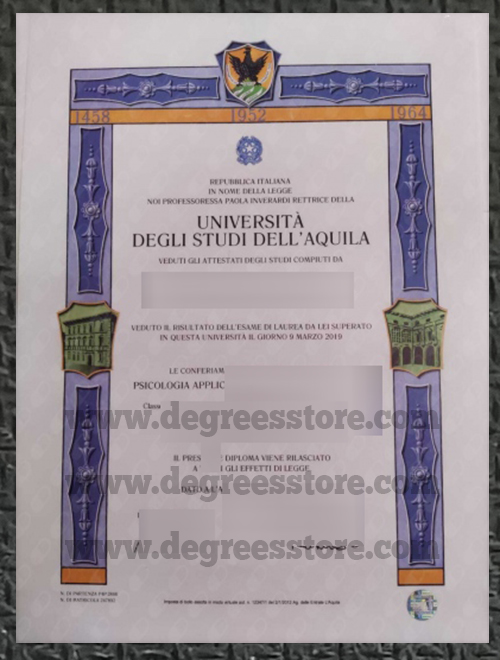 Università degli Studi dell'Aquila laurea
