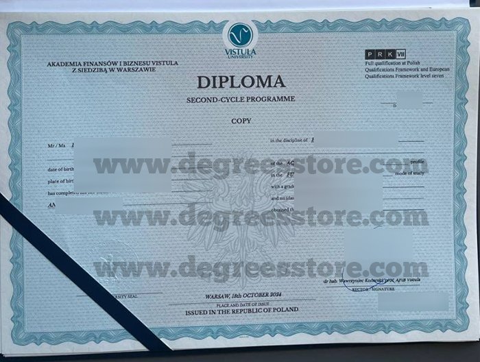 Vistula University diploma, 订购维斯瓦大学文凭证书