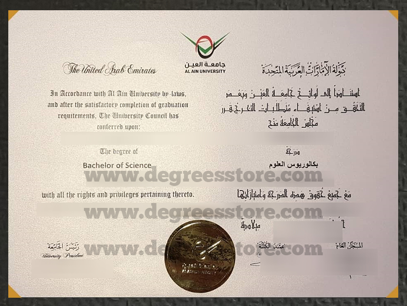 Al Ain University degree