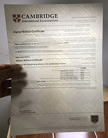 Cambridge Higher School Certificate with watermark