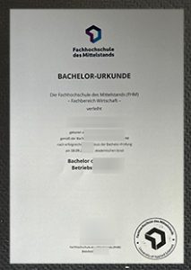 Fachhochschule des Mittelstands Urkunde