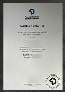 Fachhochschule des Mittelstands Urkunde