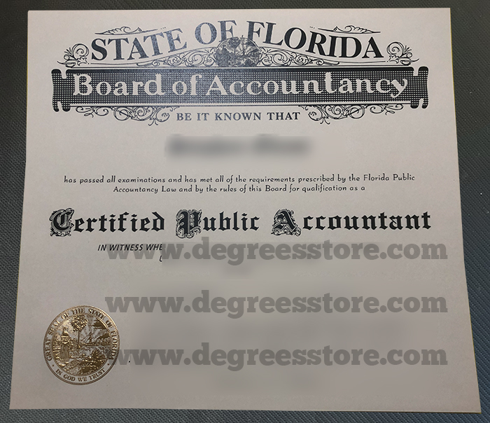 Florida Certified Public Accountant (CPA) certificate Florida Certified Public Accountant (CPA) certificate