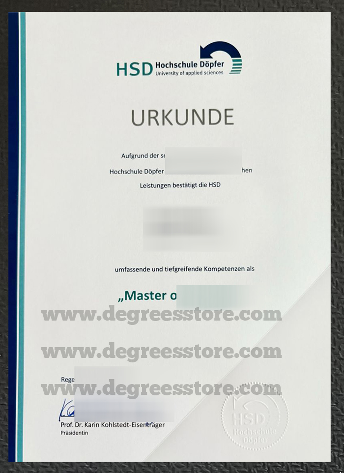 HSD Hospital Döpfer Urkunde HSD Hospital Döpfer Urkunde