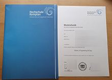 Hochschule Kempten Urkunde sample
