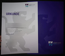 Hochschule Ravensburg-Weingarten Urkunde sample