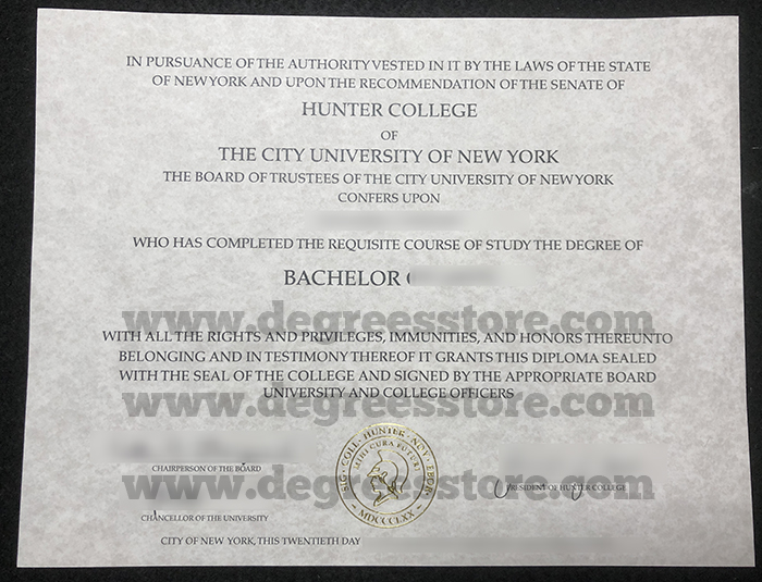 Hunter College degree, 购买亨特学院文凭证书