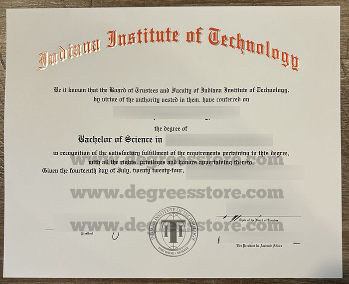  Indiana Institute of Technology BSc degree