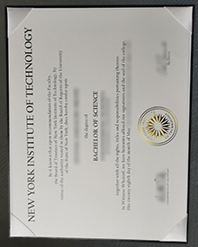 NYIT diploma , 纽约理工学院文凭证书