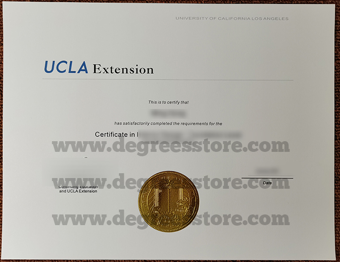 UCLA Extension Certificate