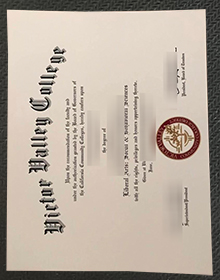 Victor Valley College degree certificate
