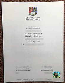伯明翰大学理学学士学位证书， University of Birmingham BSc degree