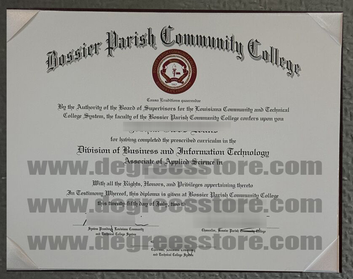 Bossier Parish Community College diploma