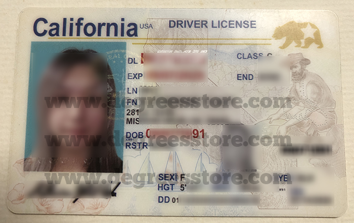 California ID,可扫描的加州驾驶执照