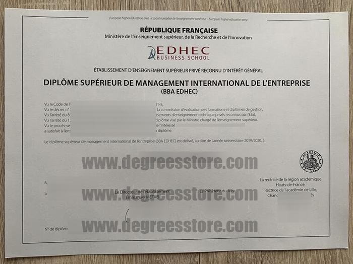 EDHEC Business School diploma