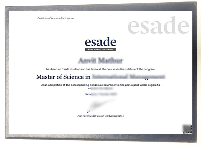 ESADE商学院文凭, ESADE Business School diploma