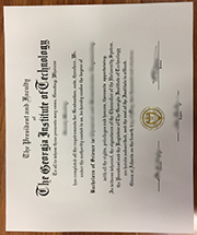 Georgia Tech diploma sample