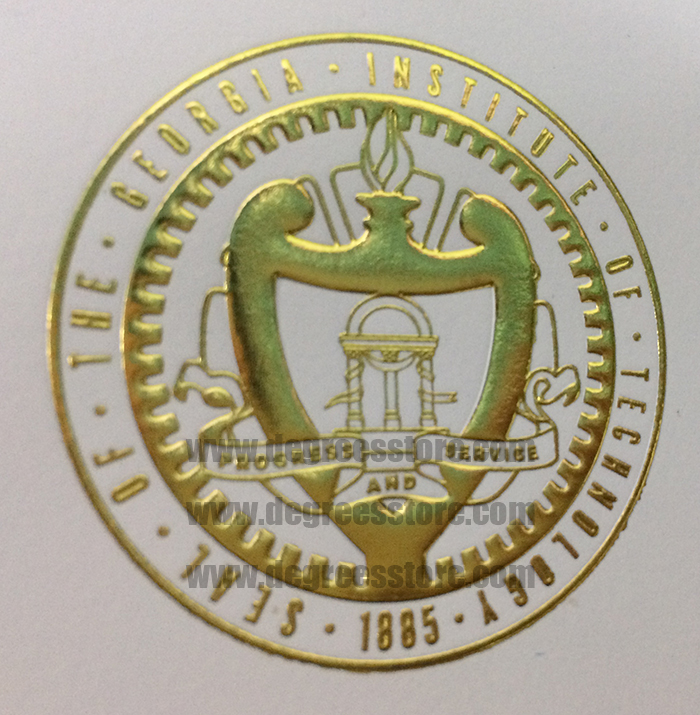 Georgia Tech diploma stamp