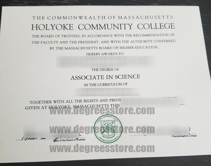 Holyoke Community College diploma