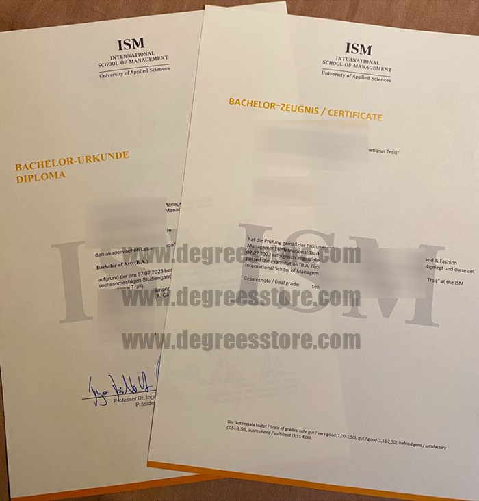 International School of Management urkunde