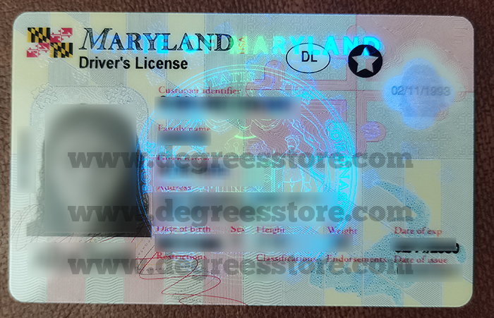 Maryland ID, 订购可扫描的马里兰州驾驶执照