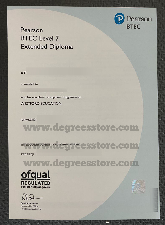 Pearson BTEC Level 7 Extended Diploma sample