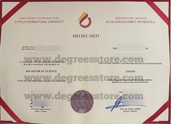 Uluslararası Kıbrıs Üniversitesi diploma