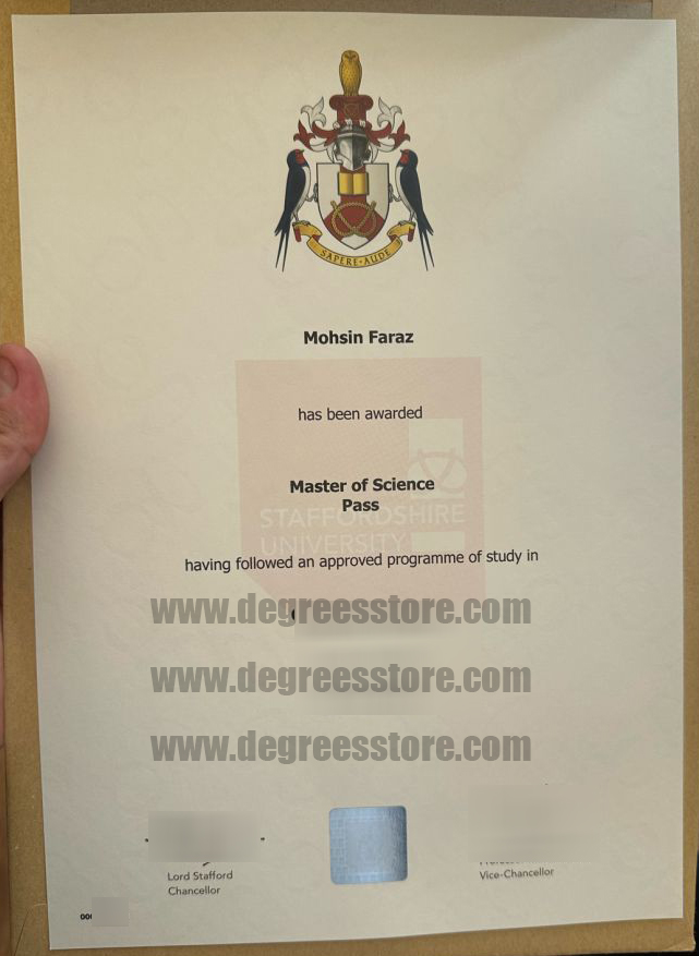 University of Staffordshire degree