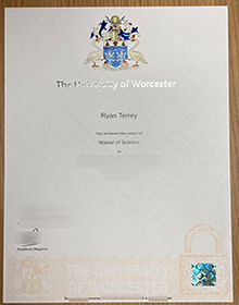 University of Worcester degree certificate
