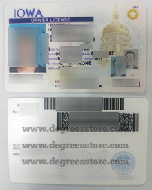 爱荷华州驾照，加急定制可扫描的爱荷华州ID